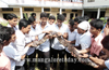 14-feet python caught at a College in Manipal